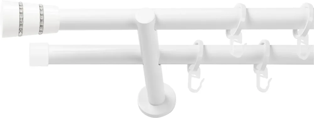 SN DECO GROUP Gardinenstange Ø 19 mm 2 läufig-läufig Fixmass;kürzbar
