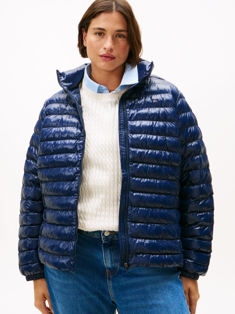Tommy Hilfiger Curve Steppjacke »CRV LW PADDED SLIM JACKET«, mit Kapuze, in grossen Grössen