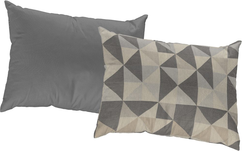 Adam Elements - ADAM - Kissenbezug Bio Bel 60 cm x 40 cm, Grau/Schwarz