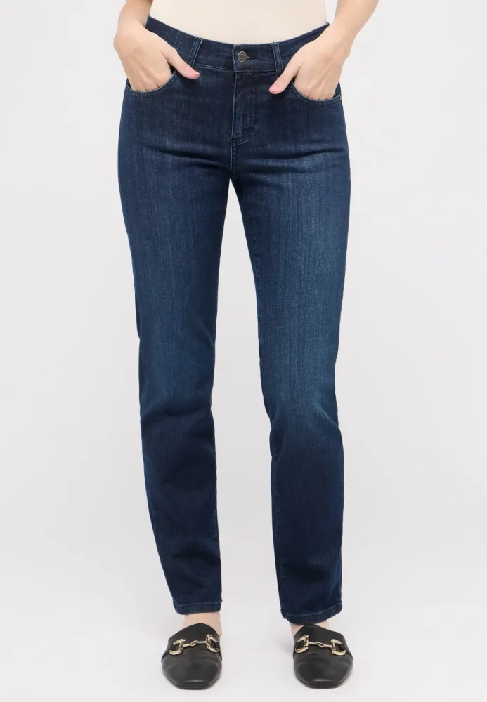 Angels - Jeans, Straight Leg Fit, für Damen, Blau Denim Dunkel, Größe W34/L30