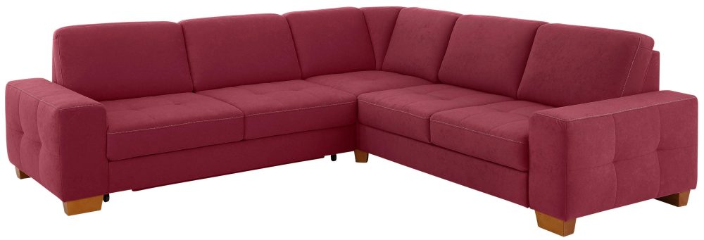 Home affaire Ecksofa »Pucci«, mit Federkern, Sitztiefenverstellung, Kontrastnaht