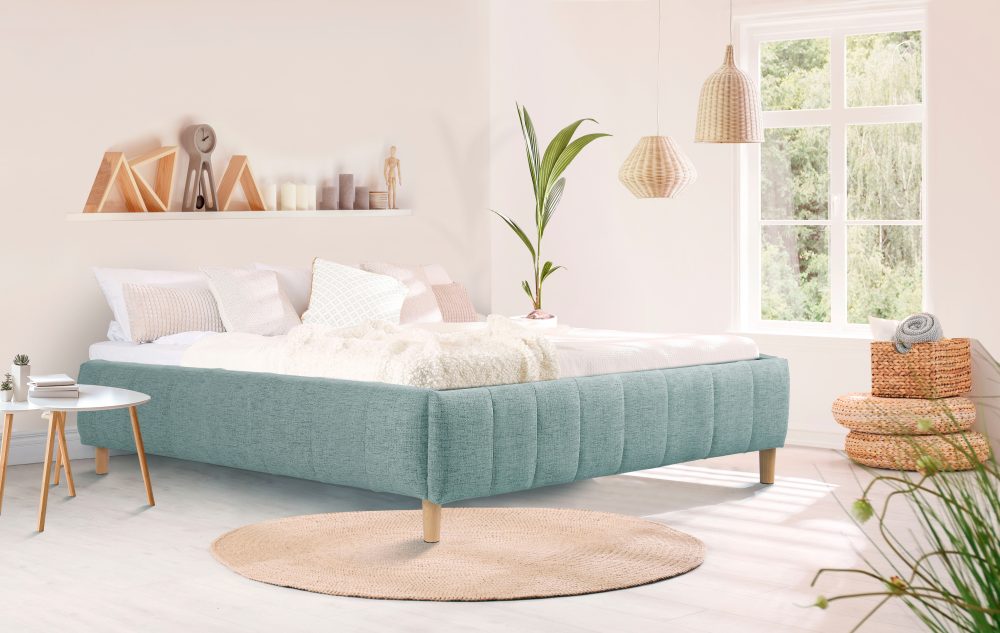 andas Polsterbett »Tarje«, Ohne Kopfteil - ideal für Dachschrägen oder Eigengestaltung der Wand am Bett, in 5 Breiten, auch in Überlänge 220 cm, incl. Roll-Lattenrost
