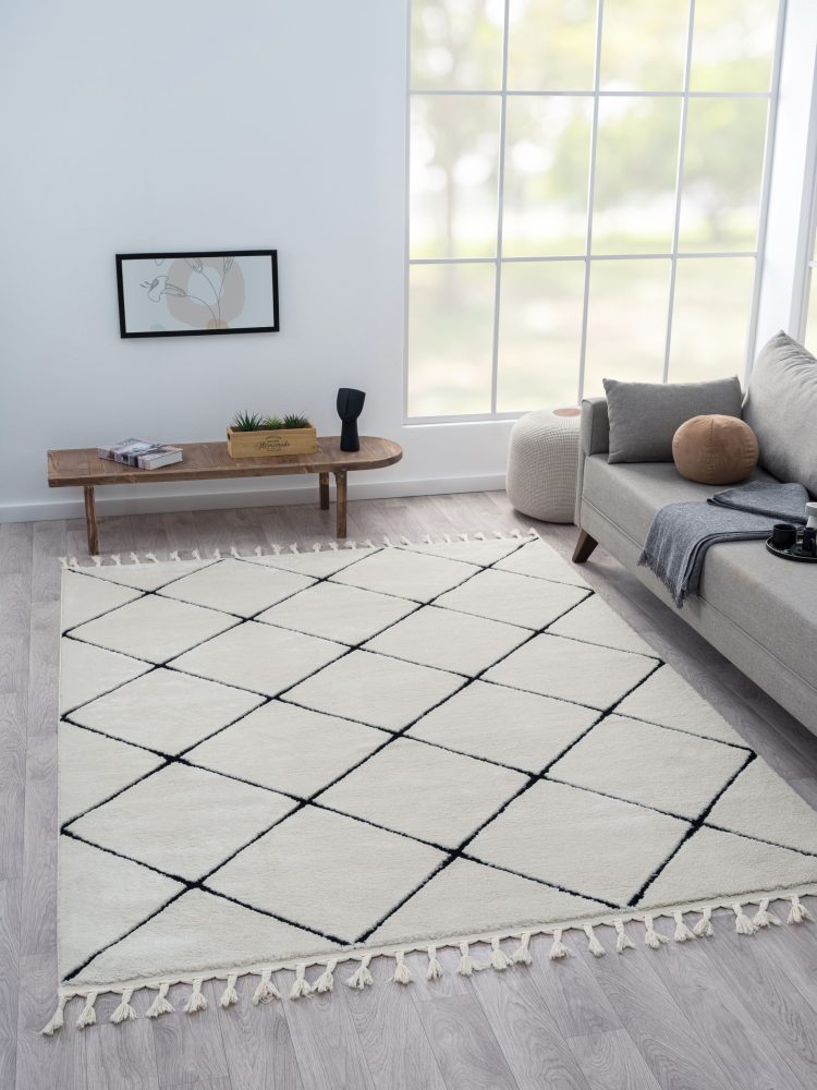 Myflair Möbel & Accessoires Hochflor-Teppich »Moroccan Square«, rechteckig, modern, marokkanisches Design, Rauten Muster, weich durch Hochflor