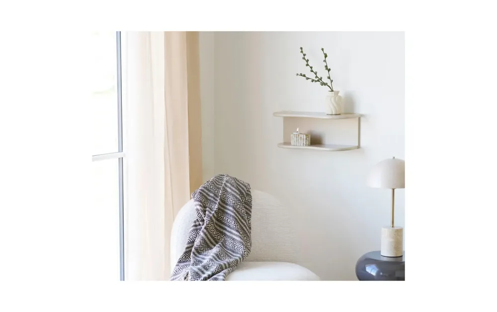 HOUSE NORDIC Decke EMILIE 130x180cm rotbraun bedruckt