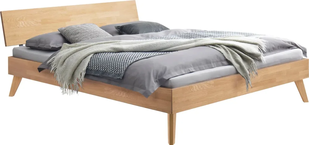 Hasena Bett Kah Braun Holz 160 x 200 cm - Farbe: eiche - Bett