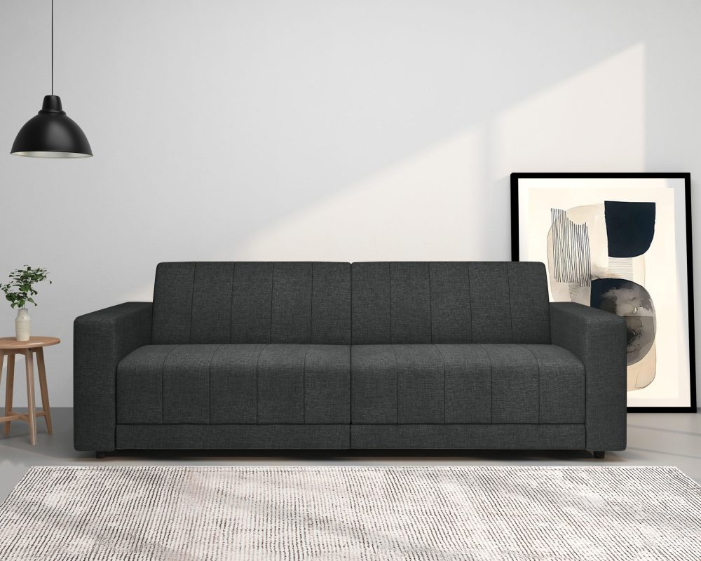 Dorel Home 3-Sitzer »Allie II Schlafsofa 225 cm«, Bett-Funktion (108/190cm), Rückenlehne 2-teilig, mit Steppung