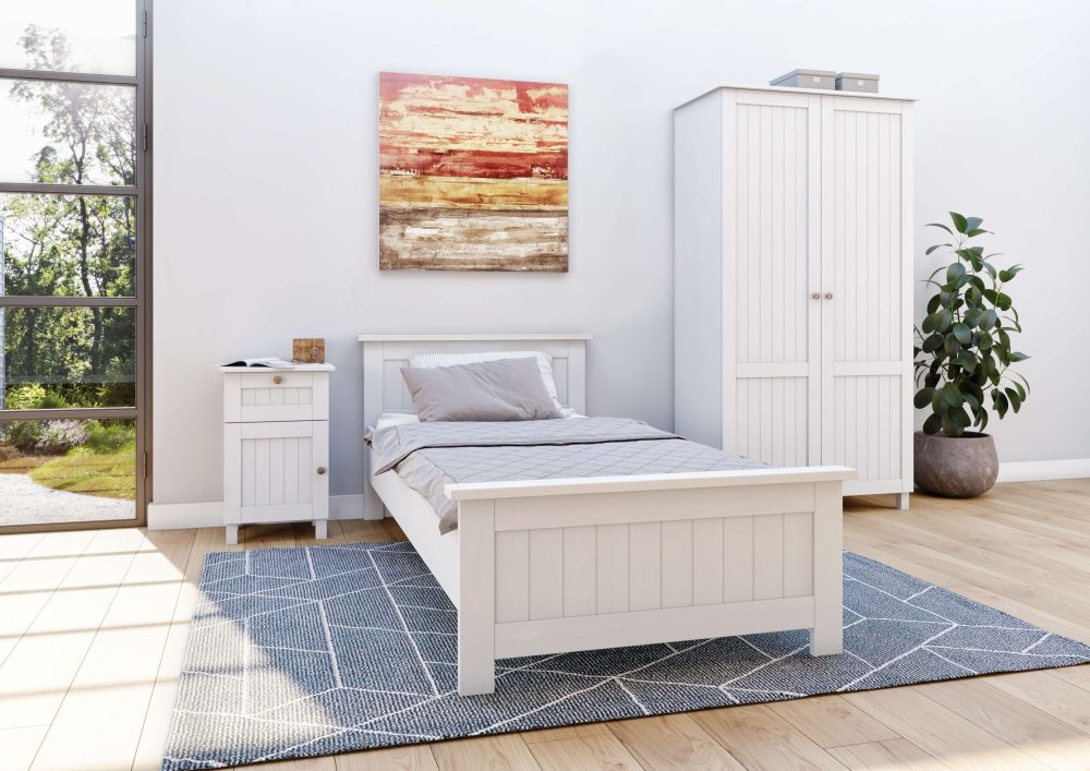 Home affaire Massivholzbett »Juventus, Bett, Massivholzbett, Holzbett, Bettrahmen«, (Breite/Belastbarkeit 140cm/180 KG), Breite 90 cm, aus massiver Kiefer, FSC®-zertifiziert
