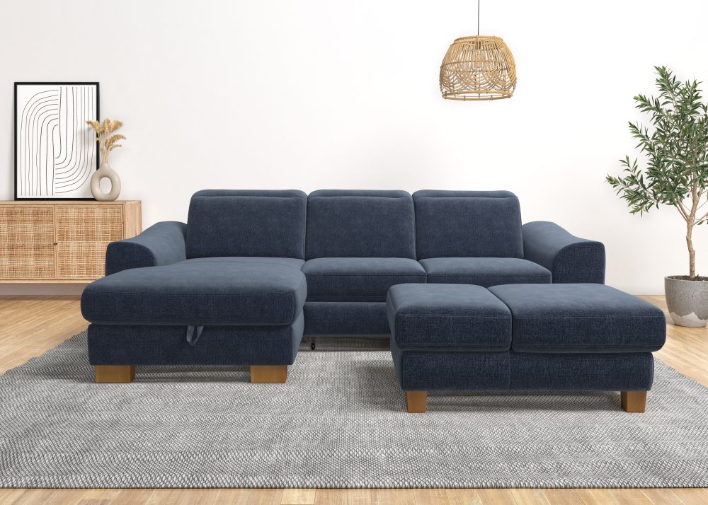 Home affaire Ecksofa »Dundee«, wahlweise mit Kopfteilverstellung und zusätzlich mit Bettfunktion