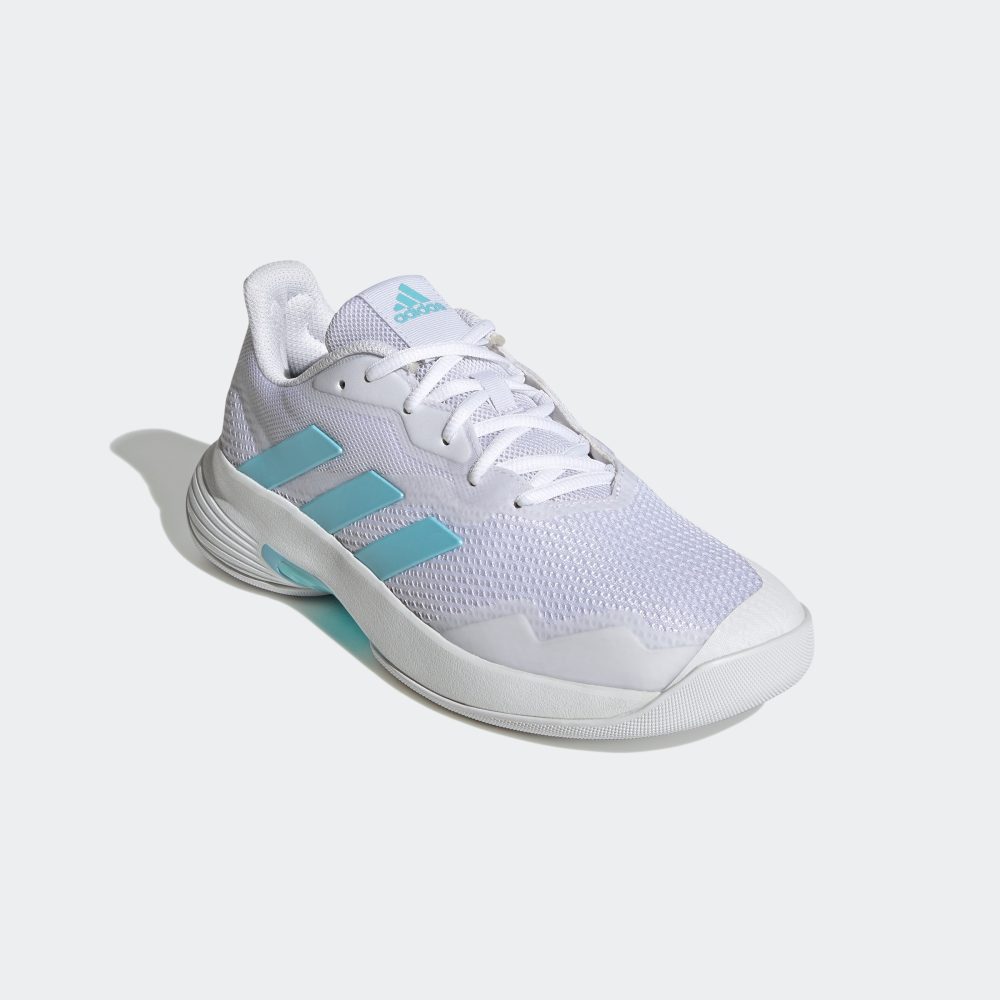 adidas CourtJam Control Teppichschuh Damen - Weiß, Türkis