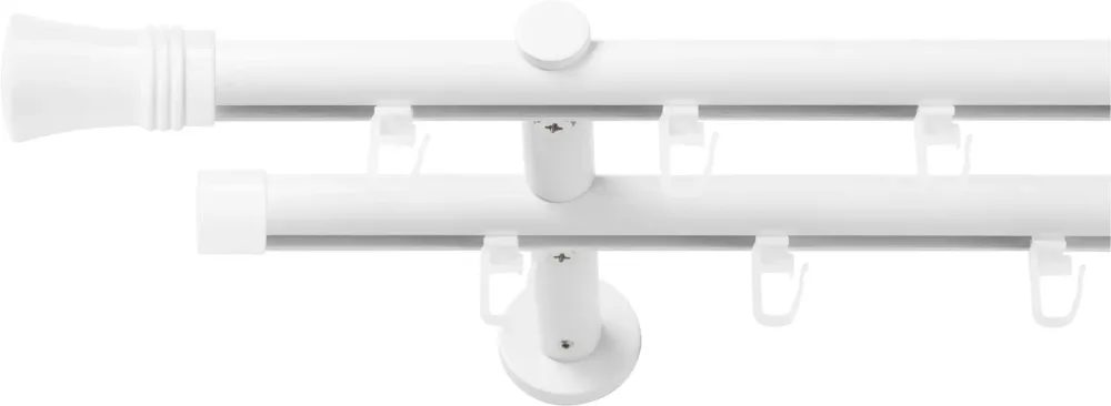 SN DECO GROUP Gardinenstange Ø 19 mm 2 läufig-läufig Fixmass;kürzbar