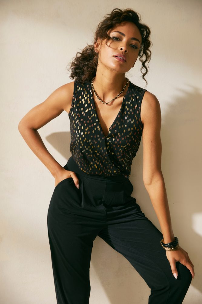 LASCANA Overall, mit bedrucktem Oberteil, eleganter Jumpsuit, Business-Look, festlich