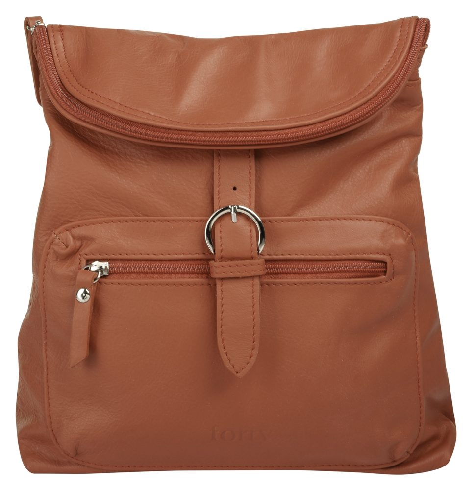 forty° Cityrucksack, echt Leder, Made in Italy