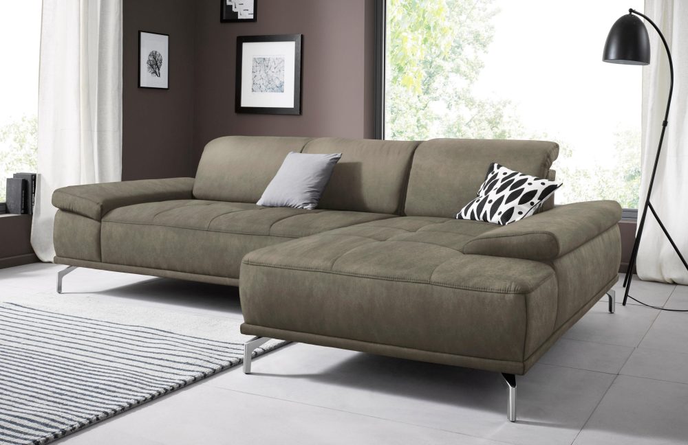 Places of Style Ecksofa »Caluna«, mit Sitztiefen- und Kopfteilverstellung