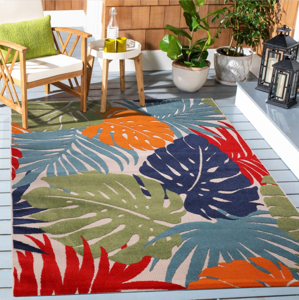 Sanat Teppich »Floral«, rechteckig, 6 mm Höhe, In- und Outdoor geeignet, florales Design, Balkon, Terasse