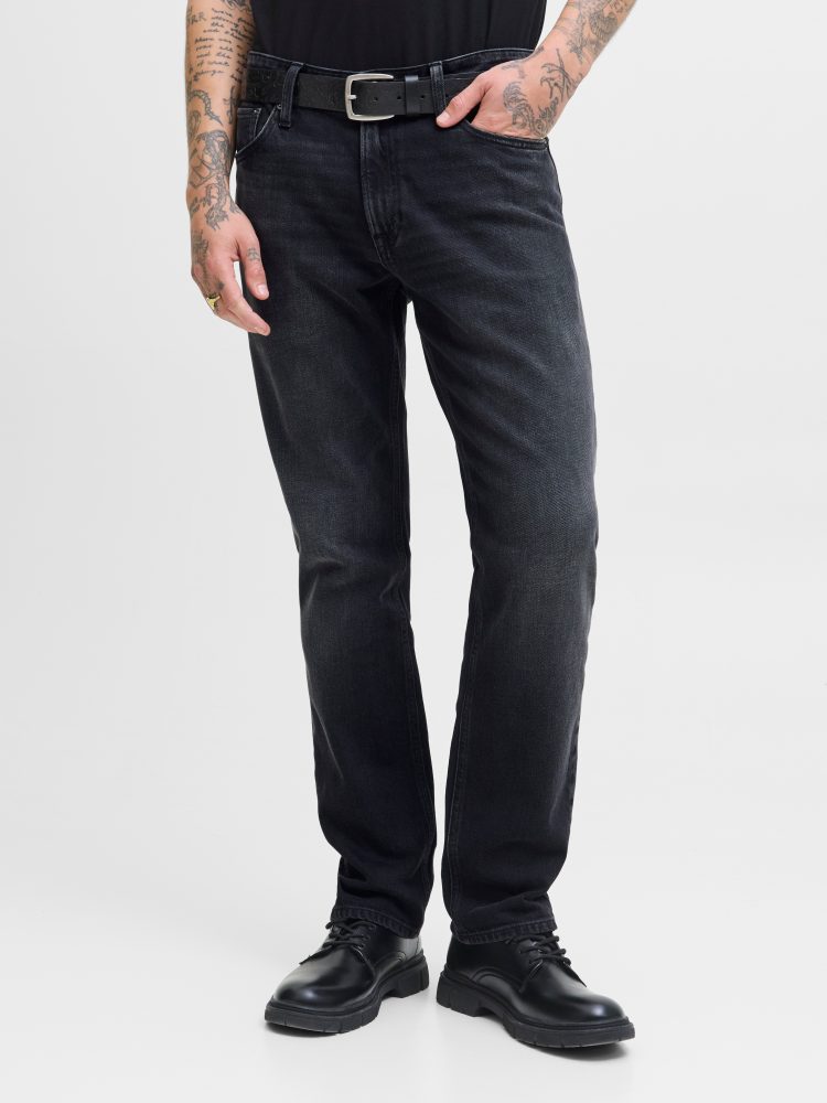 Jack & Jones Regular-fit-Jeans »JJICLARK im Used-Look, Stretchkomfort und niedrige Leibhöhe«, mit Abriebeffekten