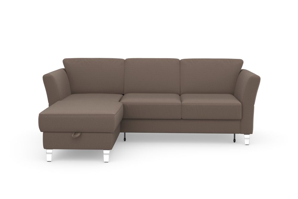 sit&more Ecksofa »Visby V«, wahlweise mit Bettfunktion und Bettkasten, frei im Raum stellbar, mit Federkern, auch erhältlich in dem besonders leicht mit Wasser zu reinigendem 