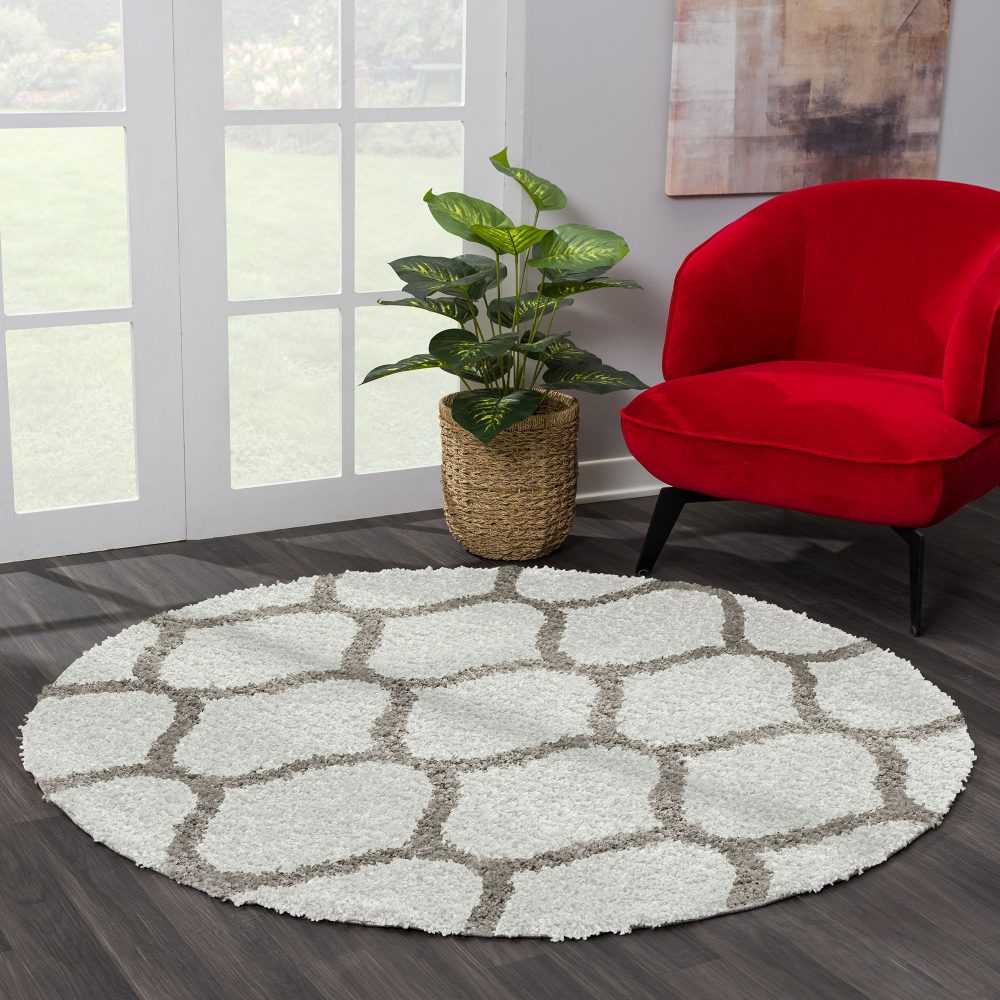 Sanat Hochflor-Teppich »Madrid«, rund, 30 mm Höhe, Wohnzimmer, Langflor, Shaggy Teppich