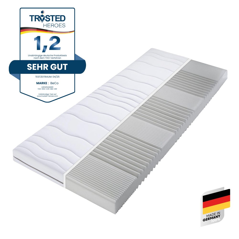 Beco Komfortschaummatratze »Matratze Selection MF«, 14 cm hoch, Raumgewicht: 28 kg/m³, (1 St.), Matratze wurde im Härtegrad 2, Gr. 90x200 cm, von Haus & Garten mit 