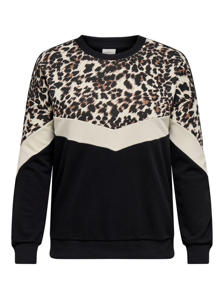 ONLY CARMAKOMA Sweatshirt »CARLEOBLOCK L/S O-NECK SWEAT JRS«