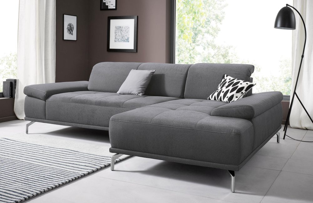 Places of Style Ecksofa »Caluna«, mit Sitztiefen- und Kopfteilverstellung