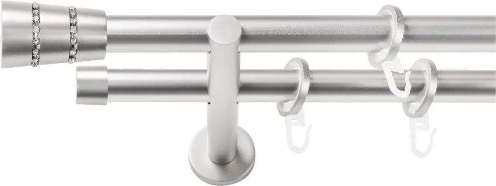 SN DECO GROUP Gardinenstange Ø 19 mm 2 läufig-läufig Fixmass;kürzbar
