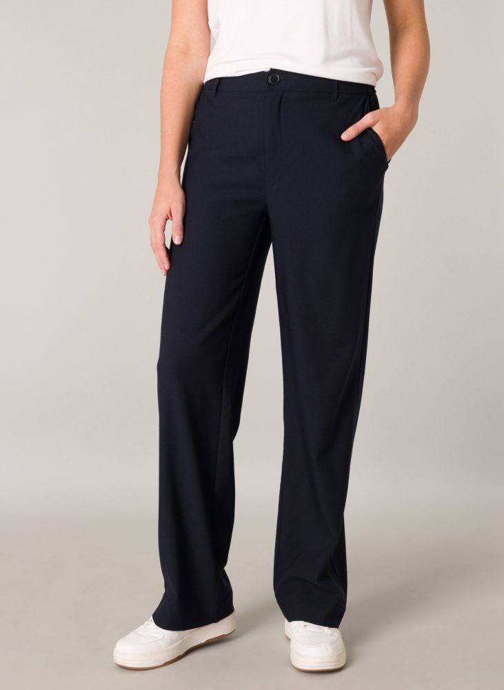 Base Level Stoffhose Sommerhose mit Schlag und Elasthan