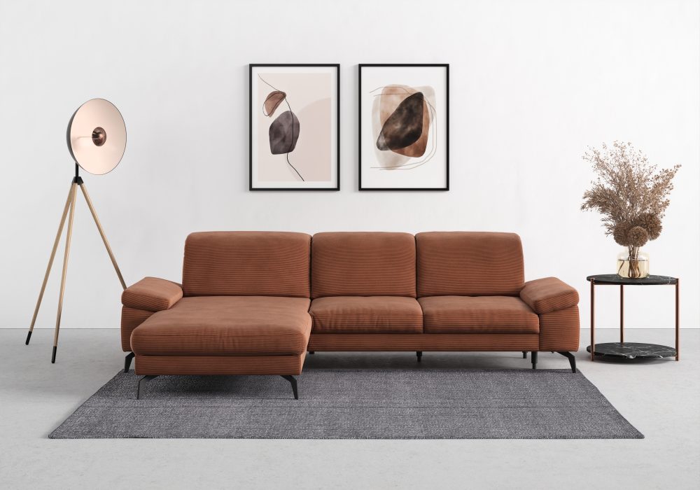 sit&more Ecksofa »Cabana«, Recamiere, wahlweise mit Sitztiefen-, Armlehnen- und Kopfteilfunktion