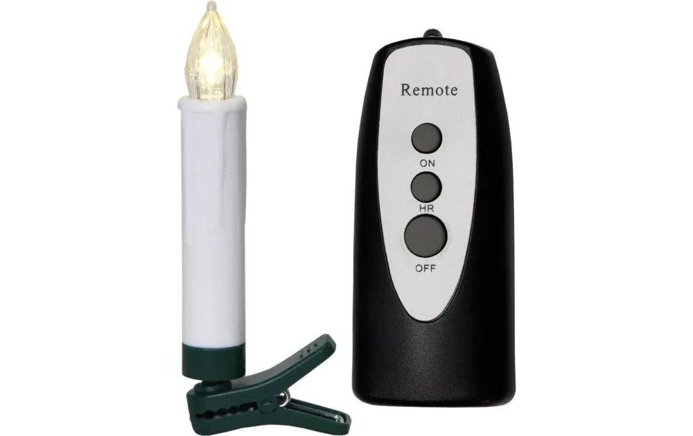 STAR TRADING LED Baumkerzen 13cm 12.003-50-1 weiss, Remote 10 St&uuml;ck