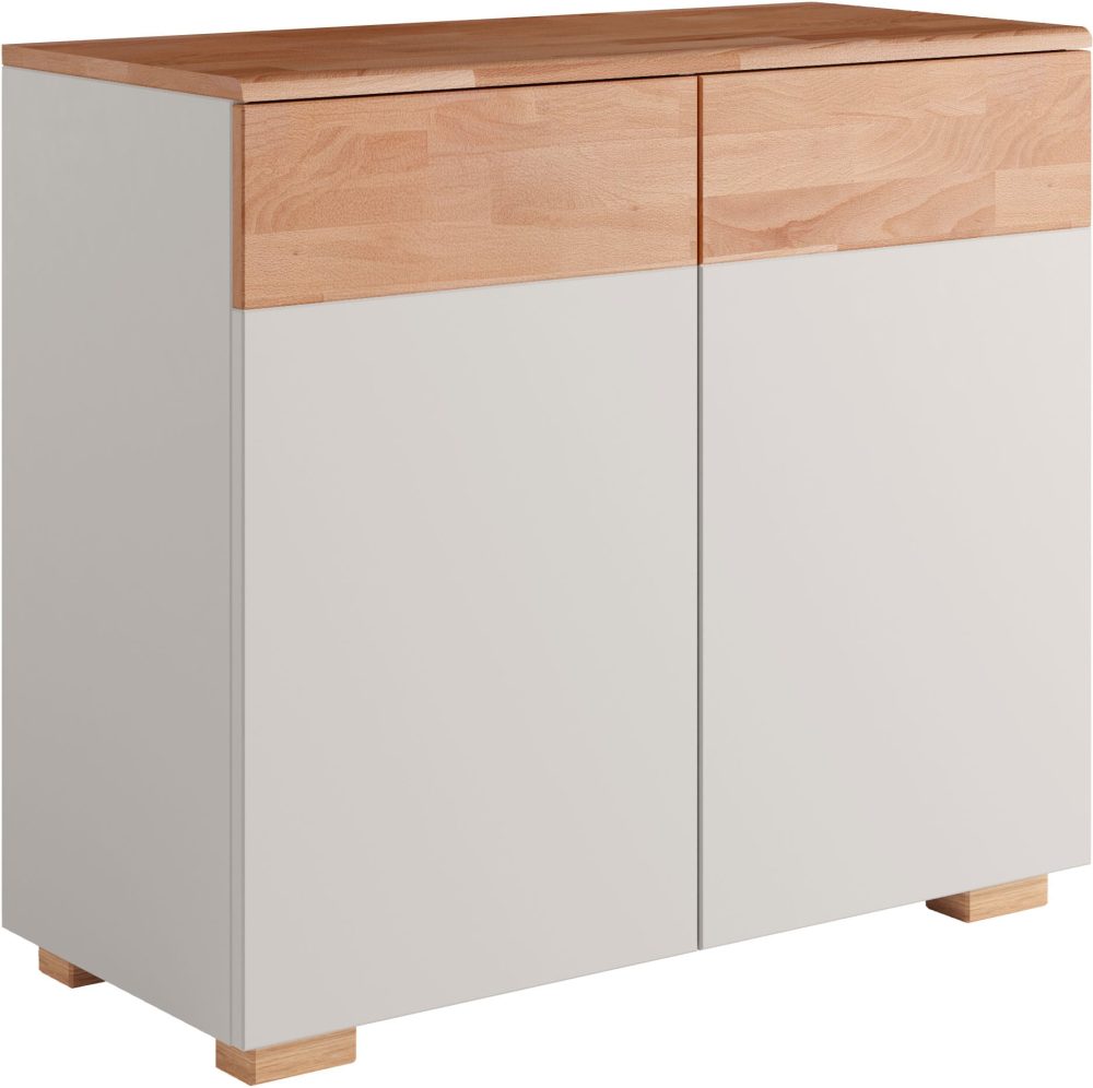 Home affaire Kommode »Citra teilmassiv«, Breite 90cm,moderne grifflose Optik mit push to open Funktion