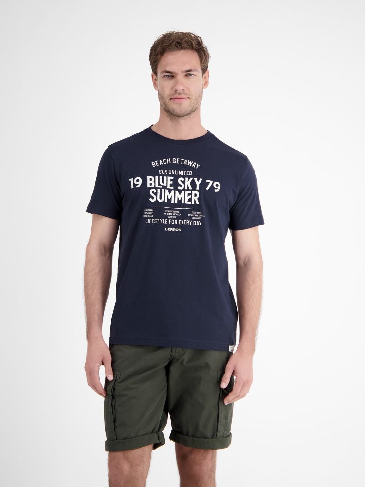 LERROS T-Shirt »LERROS Herren T-Shirt mit Brustprint«