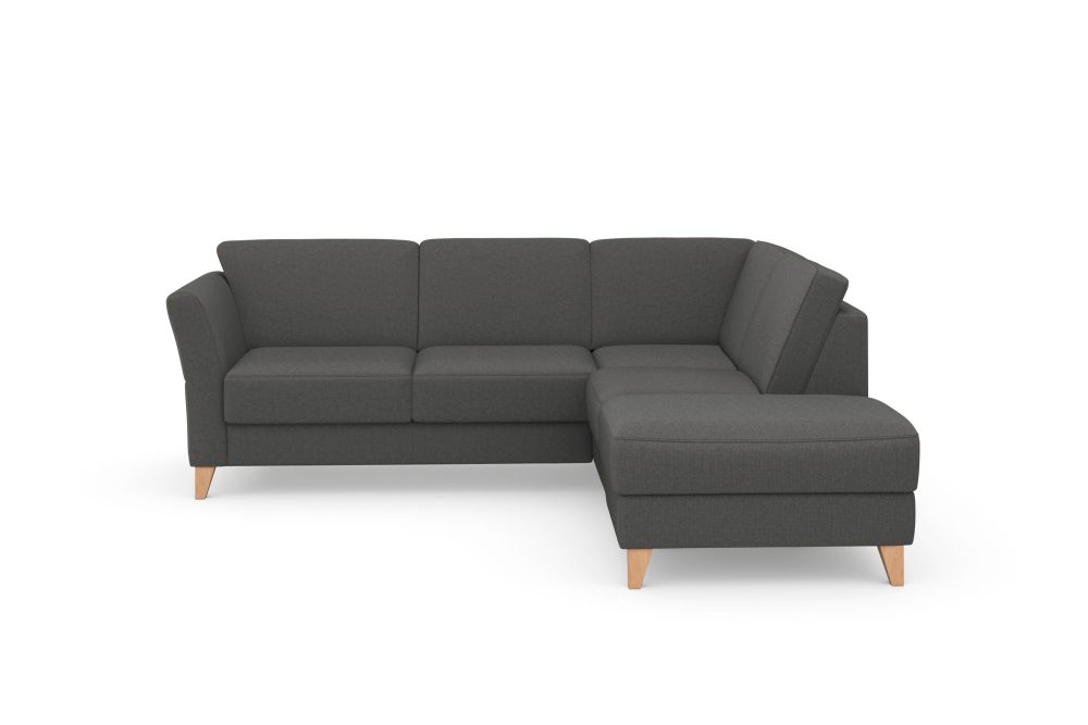 sit&more Ecksofa »Visby V«, Wahlweise mit Bettfunktion und Stauraum, frei im Raum stellbar, mit Federkern, auch erhältlich in dem besonders leicht mit Wasser zu reinigendem 