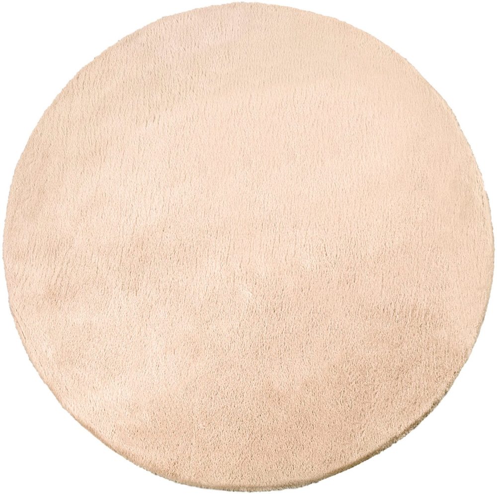 Paco Home Fellteppich »Rabbit 780«, rund, 25 mm Höhe, Kunstfell, Kaninchenfell-Haptik, seidenweich - ein echter Kuschelteppich, Uni-Farben, ideal im Wohnzimmer & Schlafzimmer
