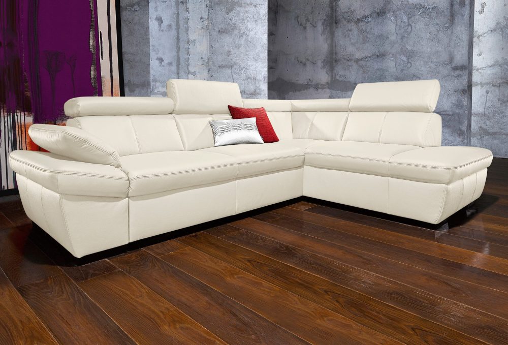 exxpo - sofa fashion Ecksofa, inklusive Kopfteil- und Armteilverstellung, wahlweise mit Bettfunktion und Bettkasten