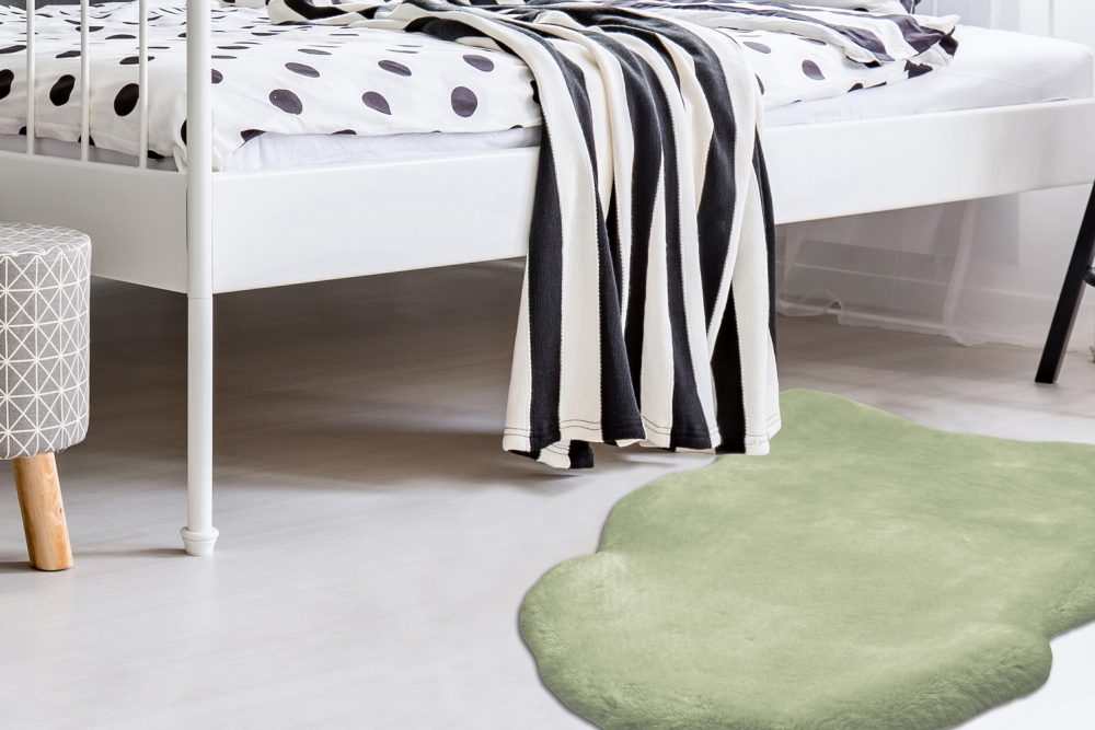 Arte Espina Fellteppich »Rabbit 200«, fellförmig, Kunstfell, Kannichenfell Haptik, weich, Wohnzimmer alle Räume,Hochflor