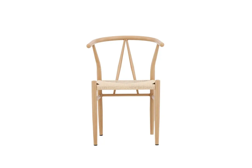 Stuhl Stol Beige Stahl/Rattan B 55 cm - Material: Rattan/Stahl - Stuhl