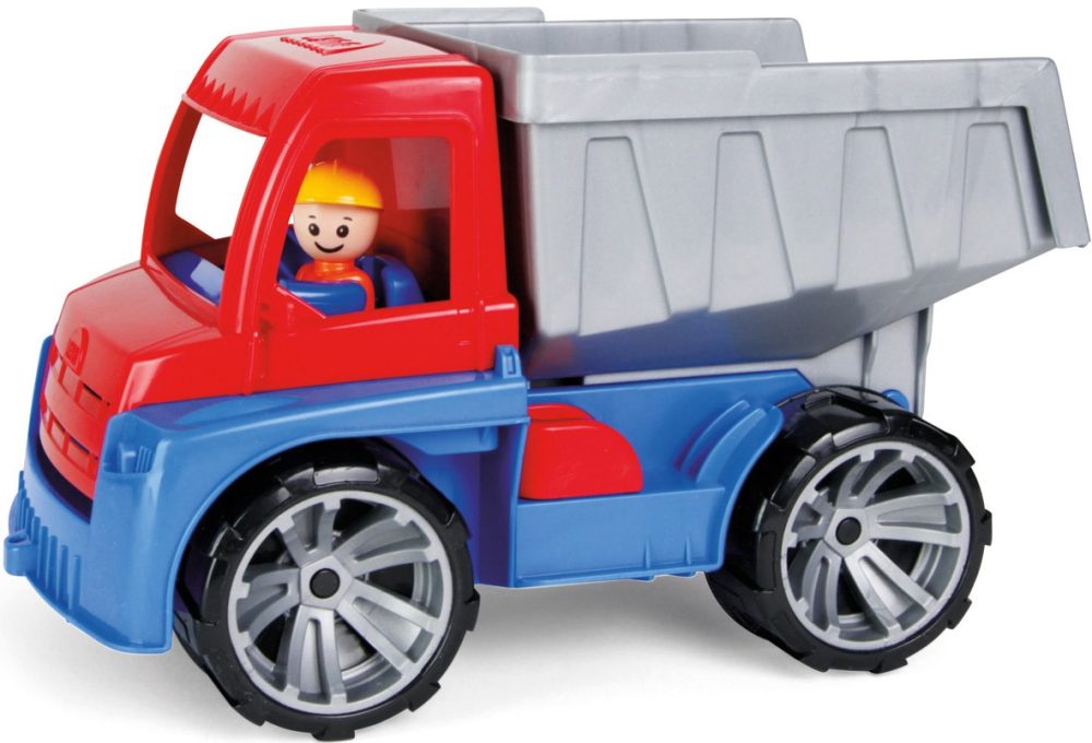 LENA® 04410EC - Truxx, Kipper mit Spielfigur, mehrfarbig, Länge 27 cm
