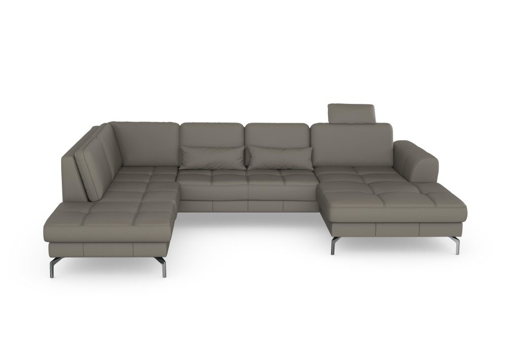 sit&more Wohnlandschaft »Bendigo V«, inklusive Sitztiefenverstellung, Bodenfreiheit 15 cm, wahlweise in 2 unterschiedlichen Fussfarben