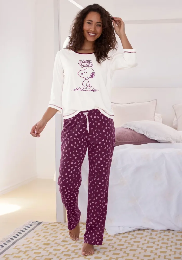 Peanuts Pyjama Set, 2 tlg. mit Snoopy-Druck