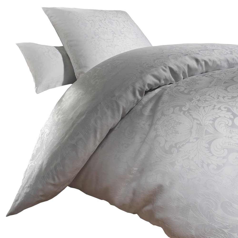 Curt Bauer Bettwäsche »Florenz«, (2 tlg.), in Mako Brokat Damast Qualität, 100% Baumwolle, Bett- und Kopfkissenbezug mit Reissverschluss, Satin mit seidigem Glanz, kühlende Sommerbettwäsche, ganzjährig einsetzbar