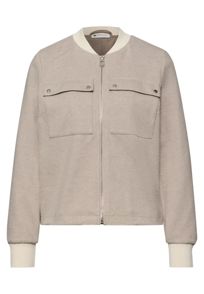 STREET ONE Blouson ohne Kapuze mit modernem Herringbone‑Muster