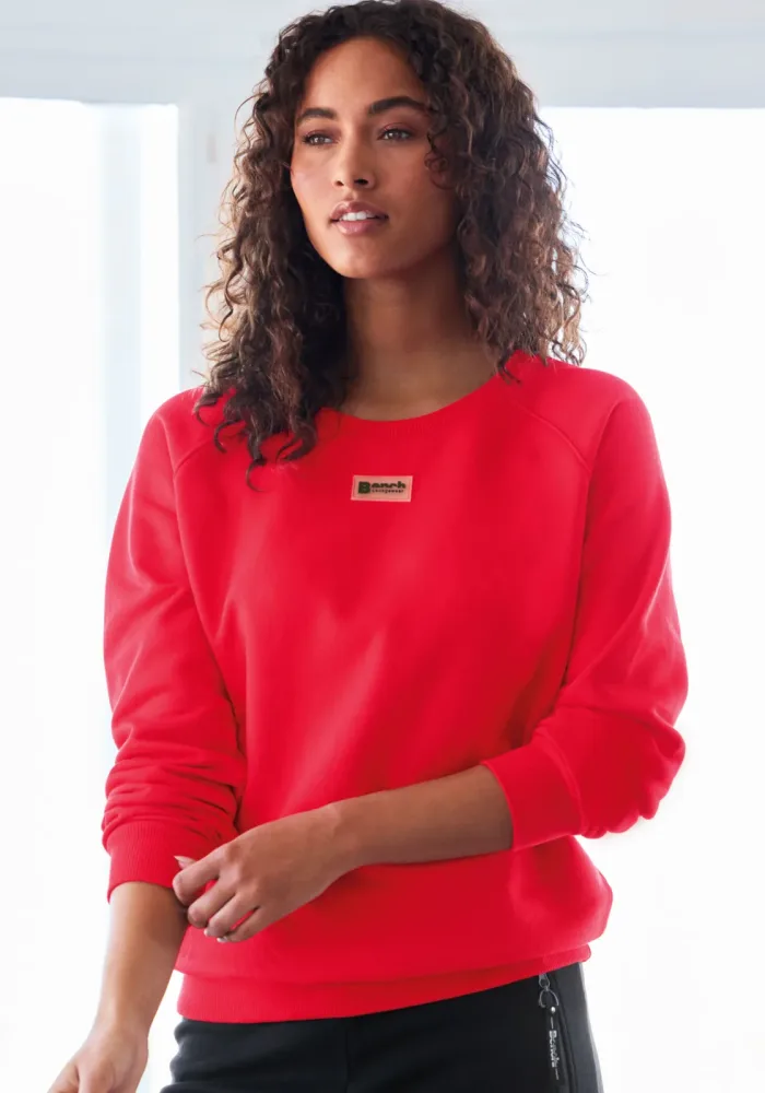 Bench. Loungewear Sweatshirt, mit kleinem Logo Detail, Loungewear