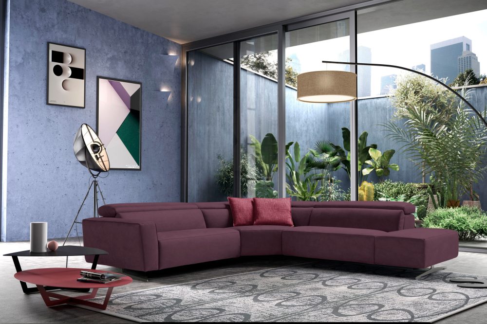 Egoitaliano Ecksofa »Stefanie«, mit Relaxfunktion und verstellbaren Kopfteilelementen