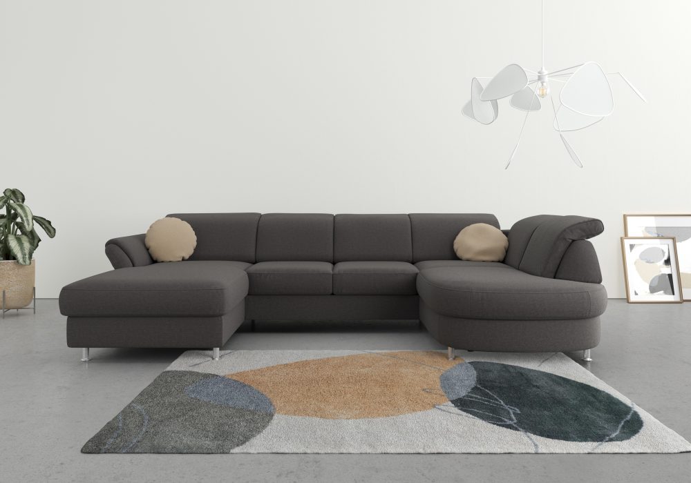 sit&more Wohnlandschaft, wahlweise mit Bettfunktion, Bettkasten und Kopf- und Armteilverstellung
