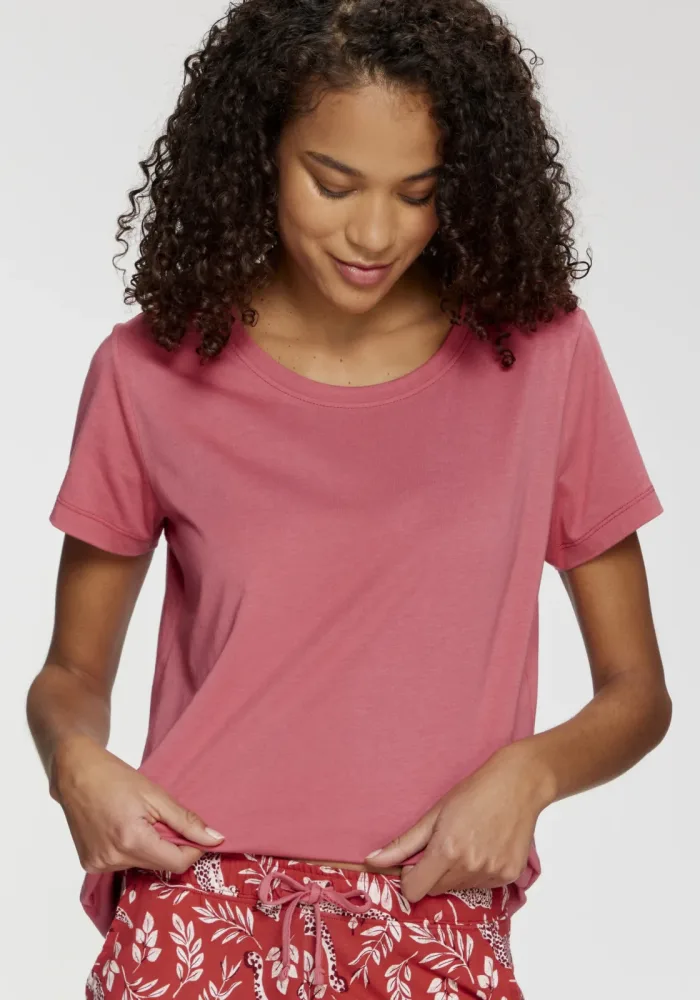 Vivance Dreams by Lascana Pyjamaoberteil 1 in angenehmer Single Jersey