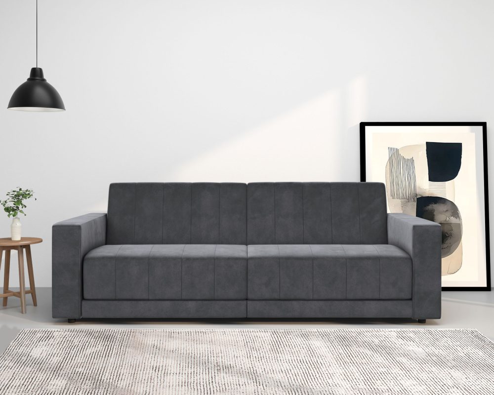 Dorel Home 3-Sitzer »Allie II Schlafsofa 225 cm«, Bett-Funktion (108/190cm), Rückenlehne 2-teilig, mit Steppung