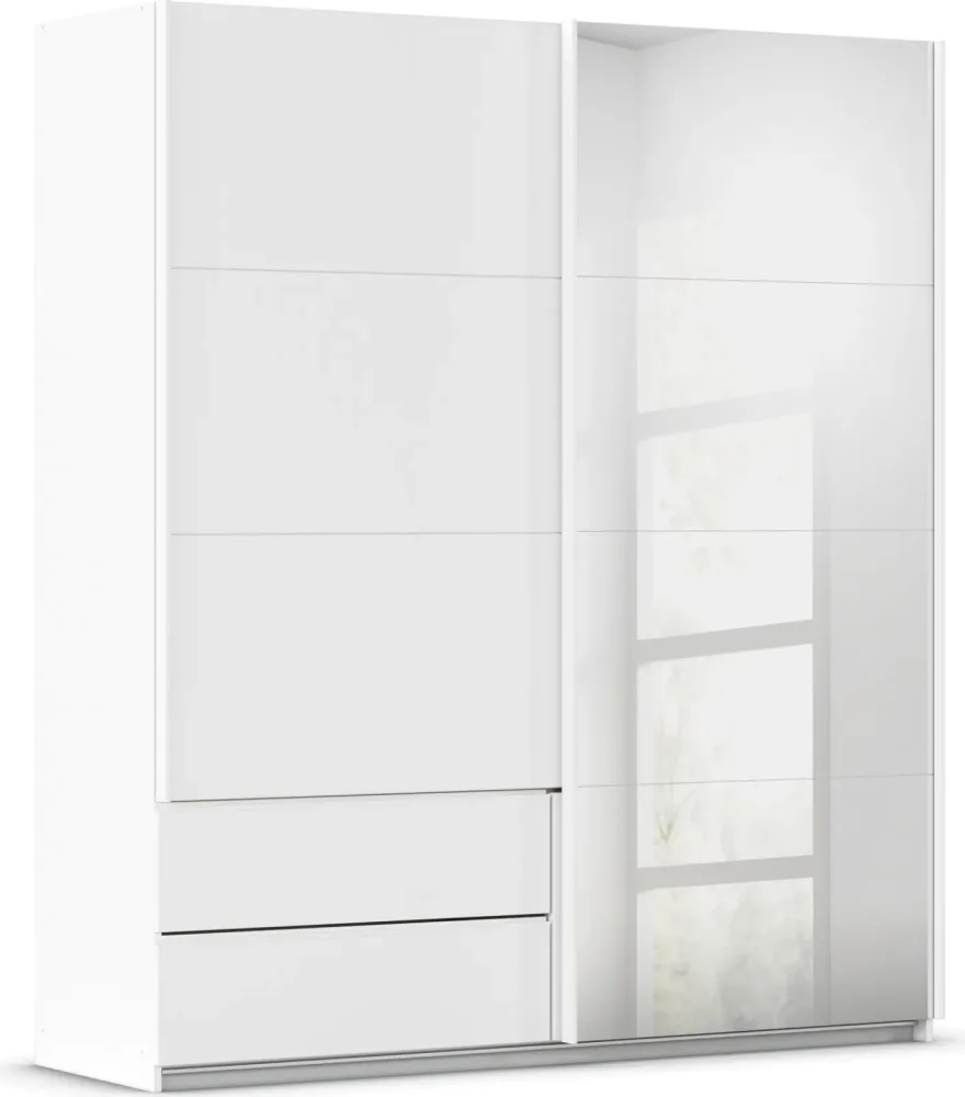 Schwebetürenschrank Elara Weiss 181/210/62 cm Weiss 