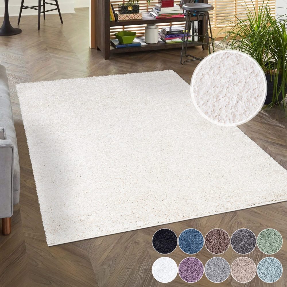 Carpet City Hochflor-Teppich »City Shaggy«, rechteckig, 30 mm Höhe, Teppich Einfarbig Uni, besonders flauschig-weich, ideal für Wohnzimmer & Schlafzimmer