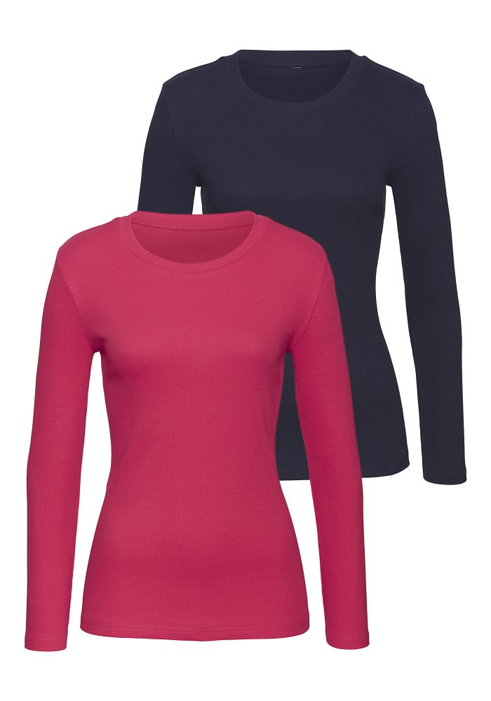 Vivance Langarmshirt »aus weichem Rippen-Jersey«