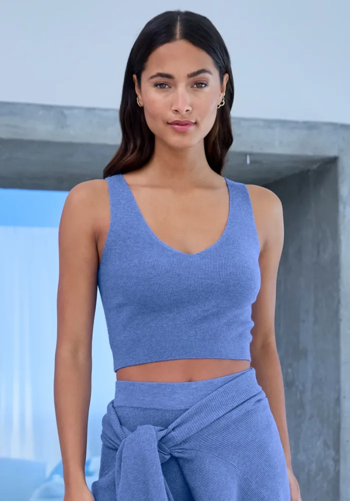 Copenhagen Studios Stricktop aus hochwertigem Rippstrick, Loungewear