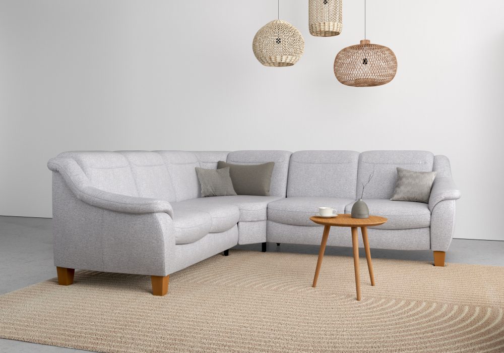 Home affaire Ecksofa »Caldera«, Federkern, wahlweise mit Kopfteilverstellung, Bettfunktion und Bettkasten, auch in Easy Care-Bezug für einfachts Reinigen mit Wasser